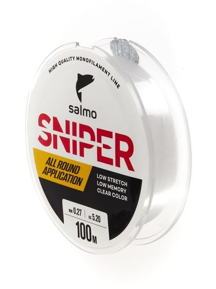 Леска монофильная Salmo Sniper Clear 100 м, 0,27 мм