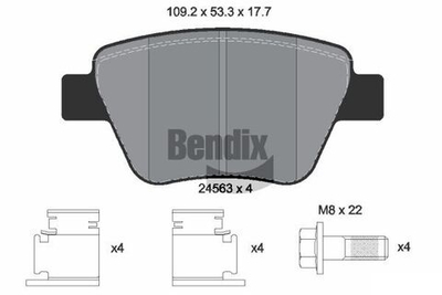 BENDIX Braking - BPD1225-BEN - Brake Pad Set, disc brake