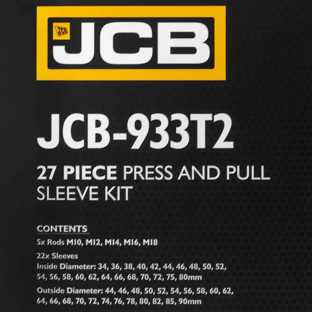 Набор инструментов для замены сайлентблоков, втулок и подшипников 27пр. JCB JCB-933T2