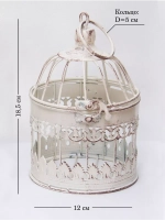 Клетка декоративная интерьерная 18,5*12 см