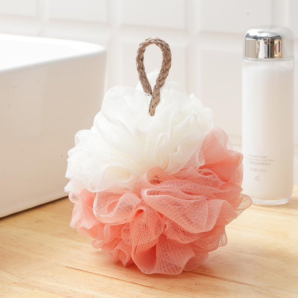 Мочалка для душа двухцветная