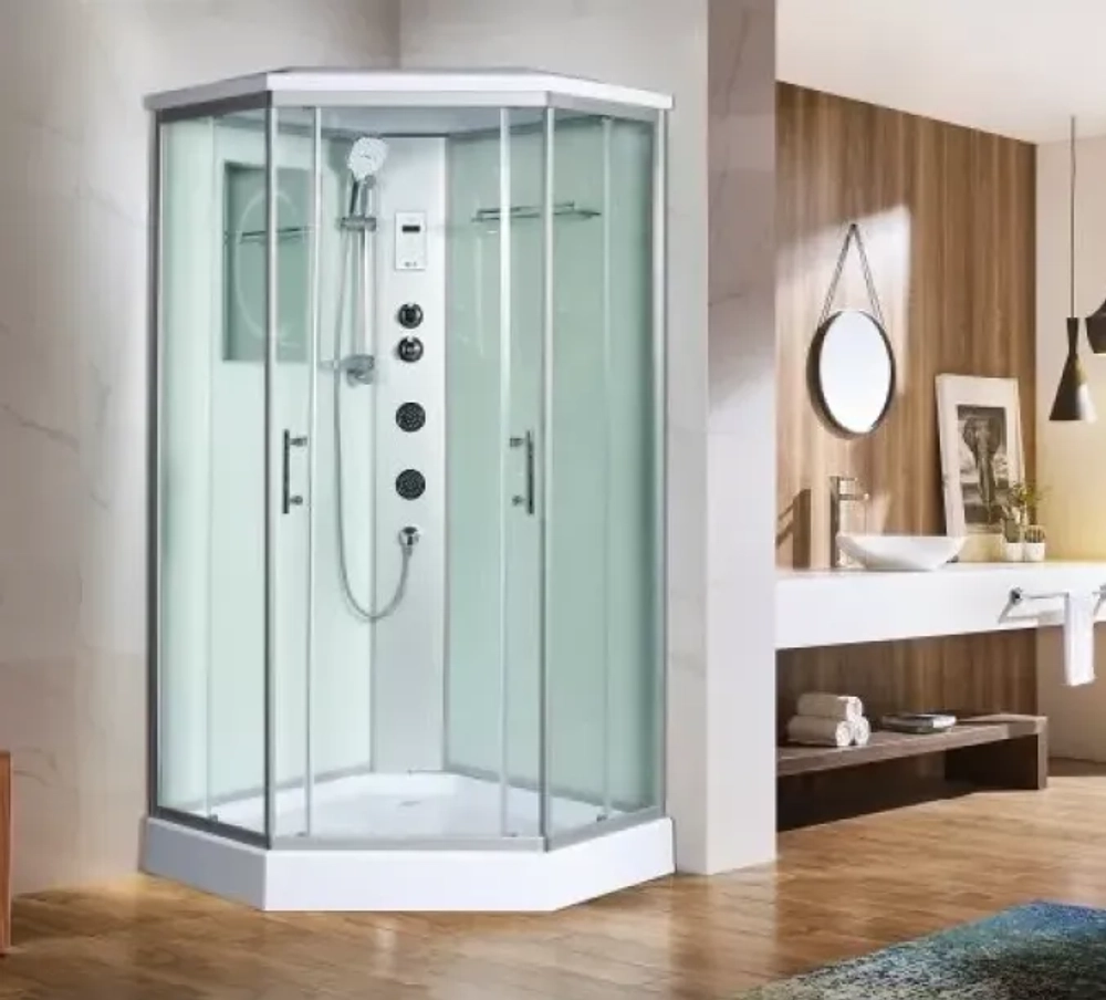 Душевая кабина WeltWasser (ВельтВассер) Nesse 904, с низким поддоном, с электрикой и ГМ, 90x90x217