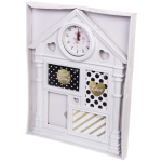 Фоторамка-коллаж 52*41см «Дом», цвет белый, на 4 фото, пластик, с часами