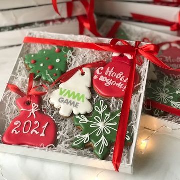 Новогодний набор пряников c логотипом