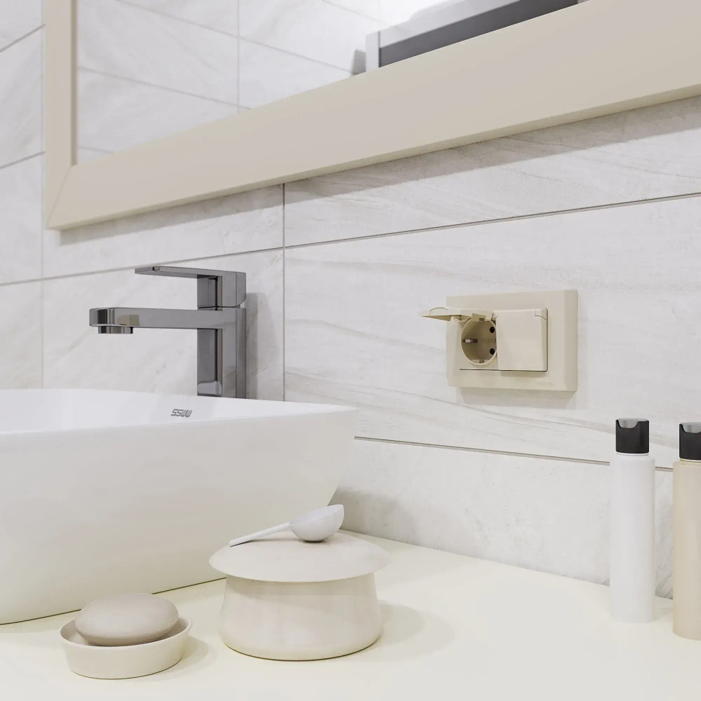 Рамка для двойной розетки Stark (слоновая кость) W0081803