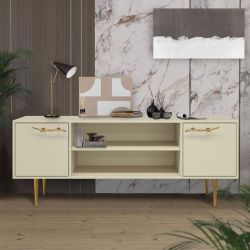 Тумба под ТВ Арт Колор matte 155см Стайл Голд Серый шелк матовый