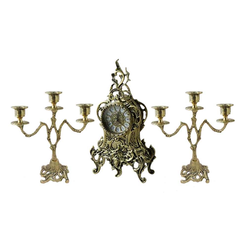 Bello De Bronze Часы Ласу каминные, золото