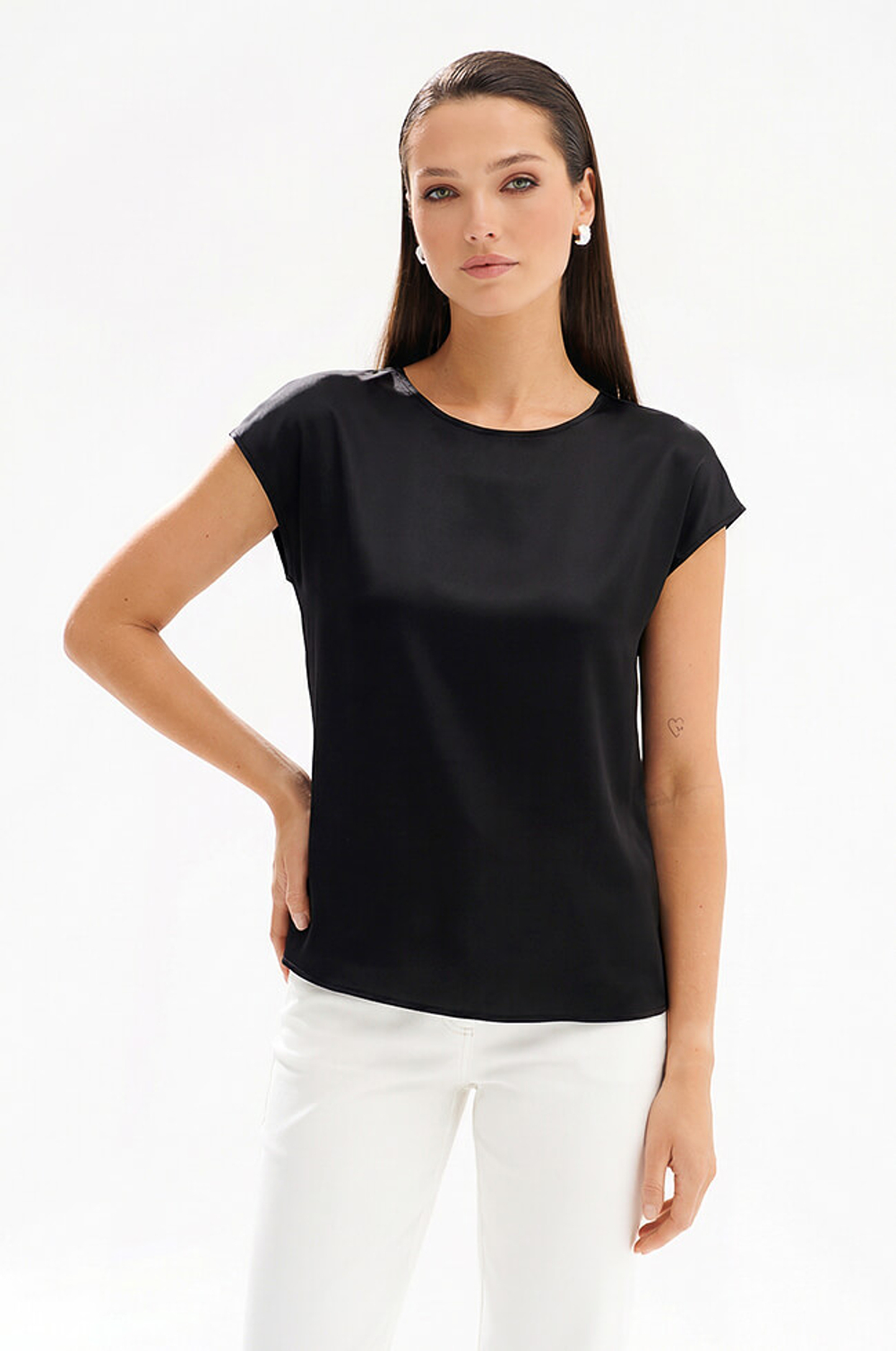 23589 Блузка женская (черный)