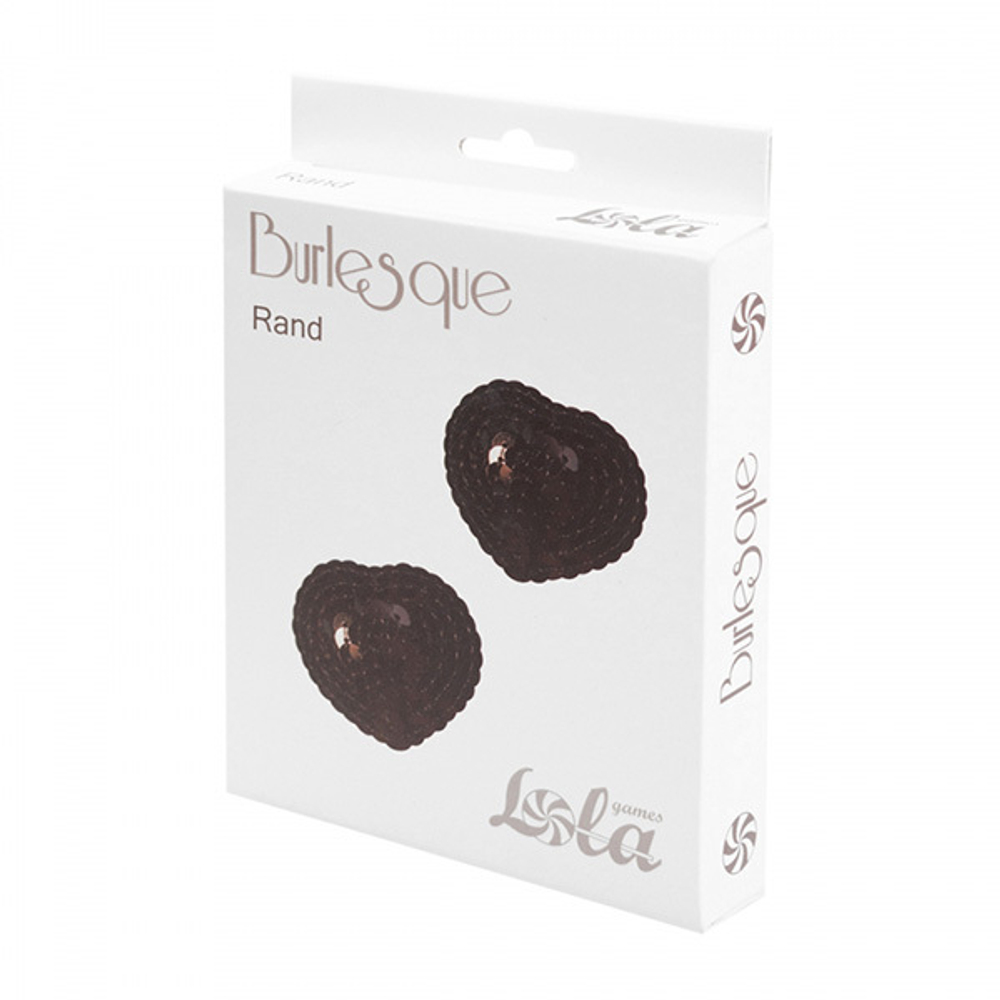 Черные пэстисы-сердечки Lola Pasties Burlesque Rand Black 3633-05lola