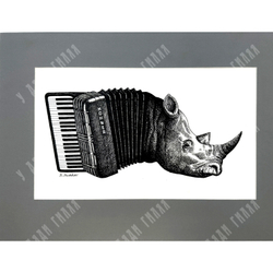 Пешков Р.В. Африканская гармонь. Бумага, тушь, перо. 2011 г.