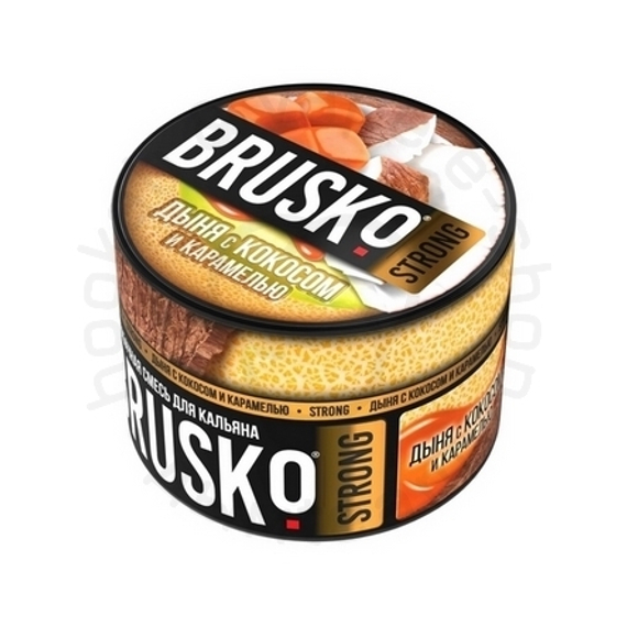 Бестабачная смесь для кальяна BRUSKO, 50 г, Дыня с кокосом и карамелью, Strong