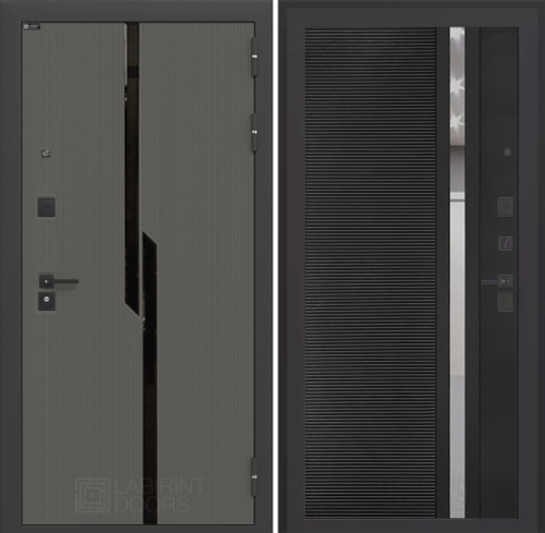 Карбон 31 чёрный кварц, зеркальная вставка с тонировкой