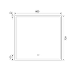 Зеркало с подсветкой IDDIS Slide, 80 см, SLI8000i98