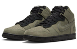 SoulGoods x Nike Dunk High "90s" leather suede trend retro casual non-slip wear-resistant lightweight mid-top sneakers for men and women with the same olive green soul tiger joint name