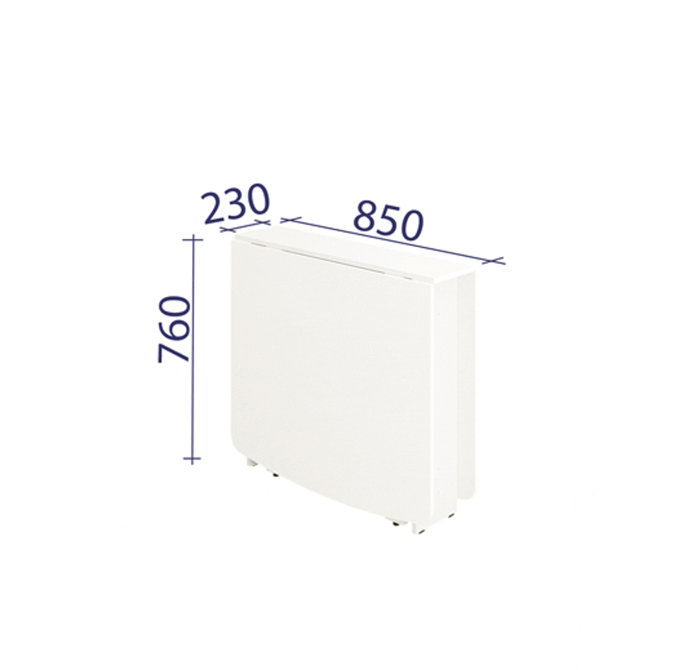 Колибри-14 (DaVita) Стол-книжка (белый шпон)