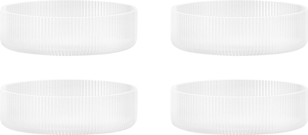 Набор салатников Ferm Living Ripple, 4 предмета, стекло, 12,2 см, белый