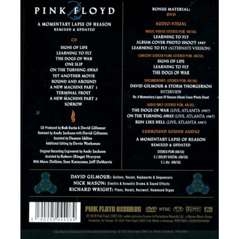 Pink Floyd / A Momentary Lapse Of Reason (Remixed &amp; Updated)(CD+DVD)