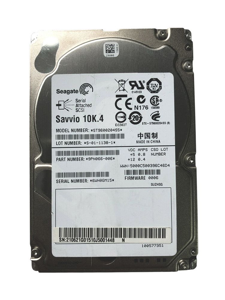 Жесткий диск Seagate 600GB 10K.4 SAS 10K ENTERPRI 9PN066-006