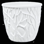 Кашпо для цветов пластиковое 3,5л d-19.5 см «Форест» Белый