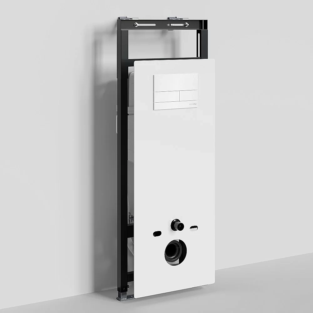 Инсталляция для унитаза WasserKraft Salm 27TLT.010.ME.WH.WH04 с белой кнопкой