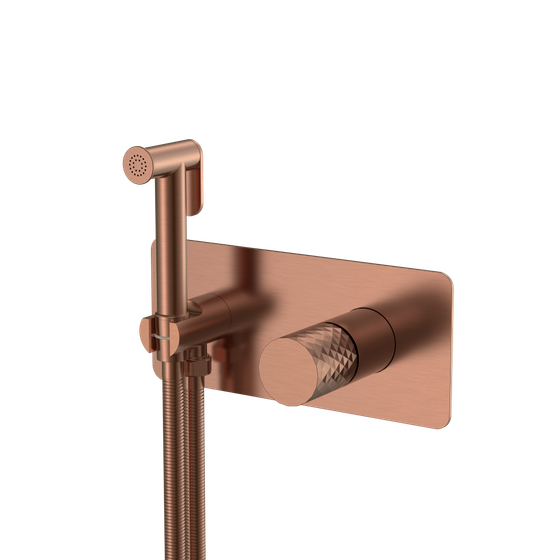 Смеситель гигиенический STICK COPPER BRUSHED ручка DIAMOND