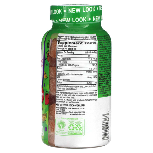 VitaFusion, Power Zinc, жевательные витамины, с натуральным вкусом клубники и мандарина, 90 жевательных таблеток