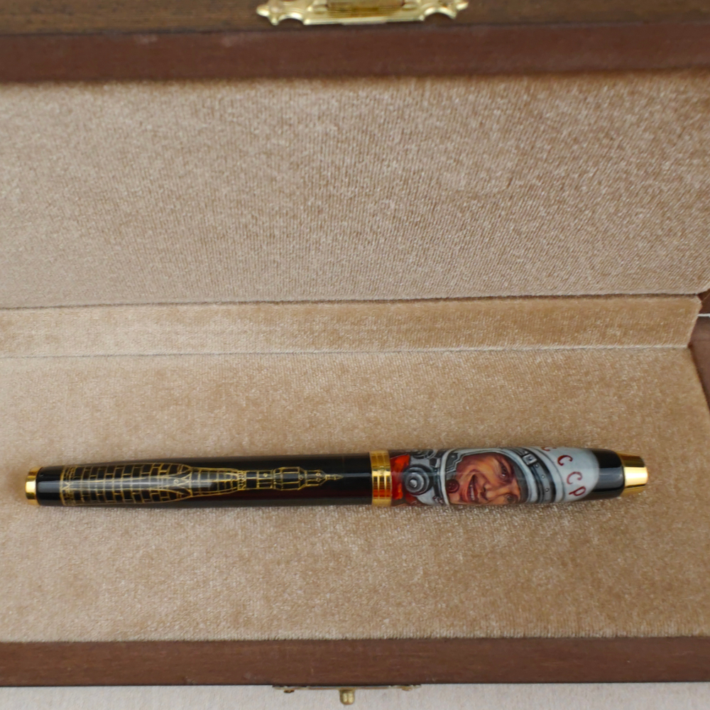 Ручка Parker с ручной росписью Палех "Юрий Гагарин"