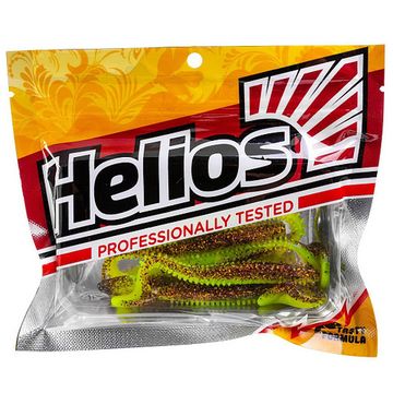 Виброхвост Shaggy 5,12'/13 см Golden Lime 5шт. (HS-18-048) Helios