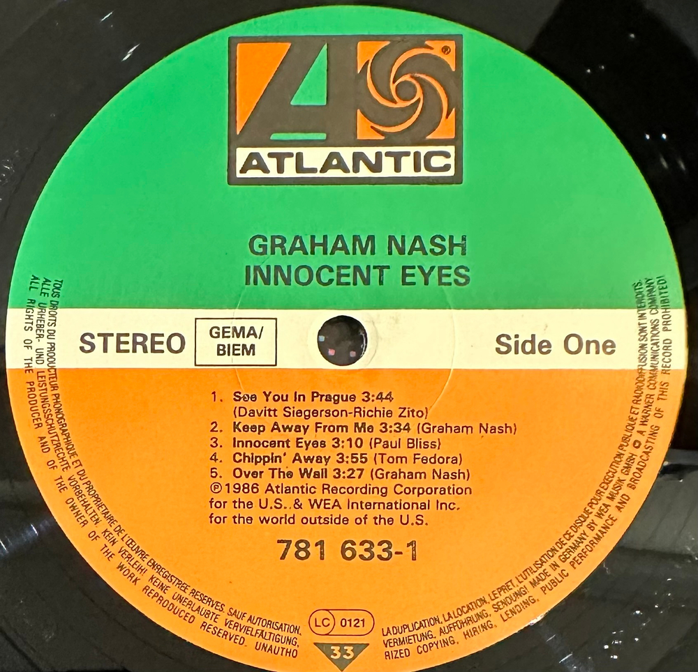 Graham Nash - Innocent Eyes (Германия 1986г.)