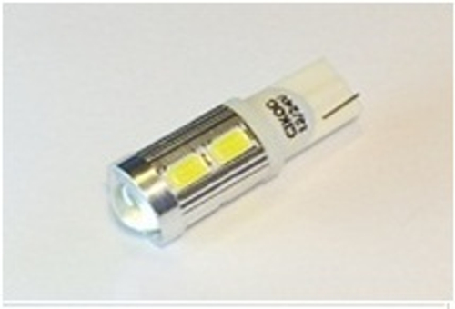 Лампа светодиодная 12V 5W без цоколя белый 10 SMD Chip линза 2 шт.