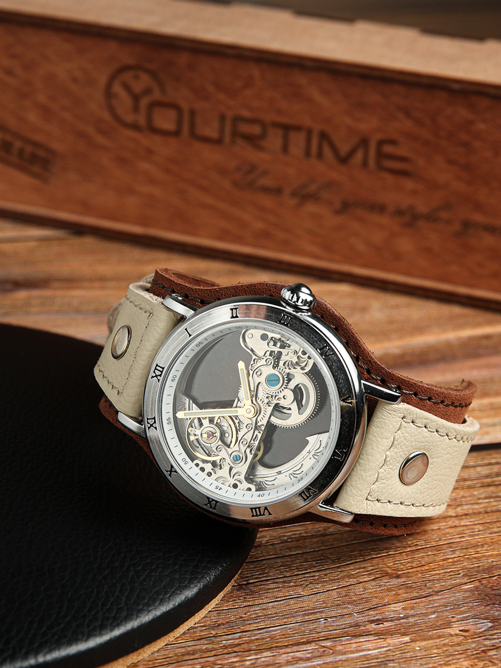 Часы скелетоны мужские механические Power YOURTIME