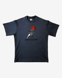 Футболка Flower skull boy Серая