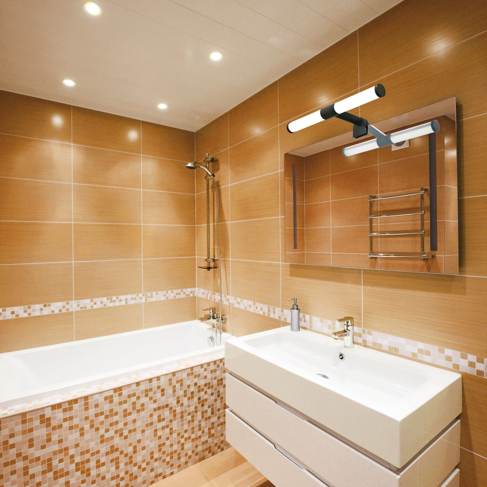 ULT-F37-6W-4500K IP44 BLACK Светодиодный светильник для подсветки мебели и зеркал ванной комнаты. Черный. ТМ Uniel