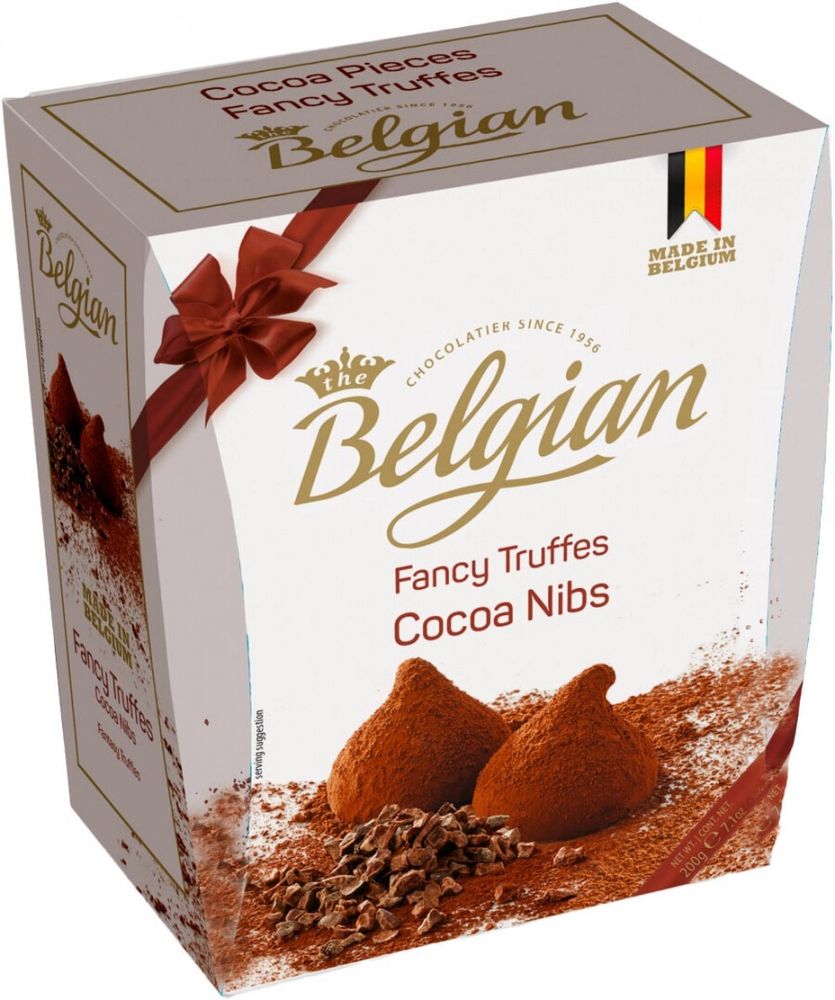 Шоколад Бельгиан Шоколадные Трюфели со Вкусом Какао / The Belgian Fancy Truffes Cocoa Nibs 200г
