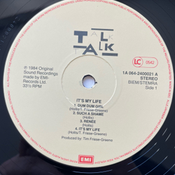 Винтажная виниловая пластинка LP Talk Talk It's My Life (Германия 1984)