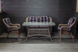 Комплект мебели из искусственного ротанга Мэдисон (Medison) Lunch set с подушками на сидение и спинку