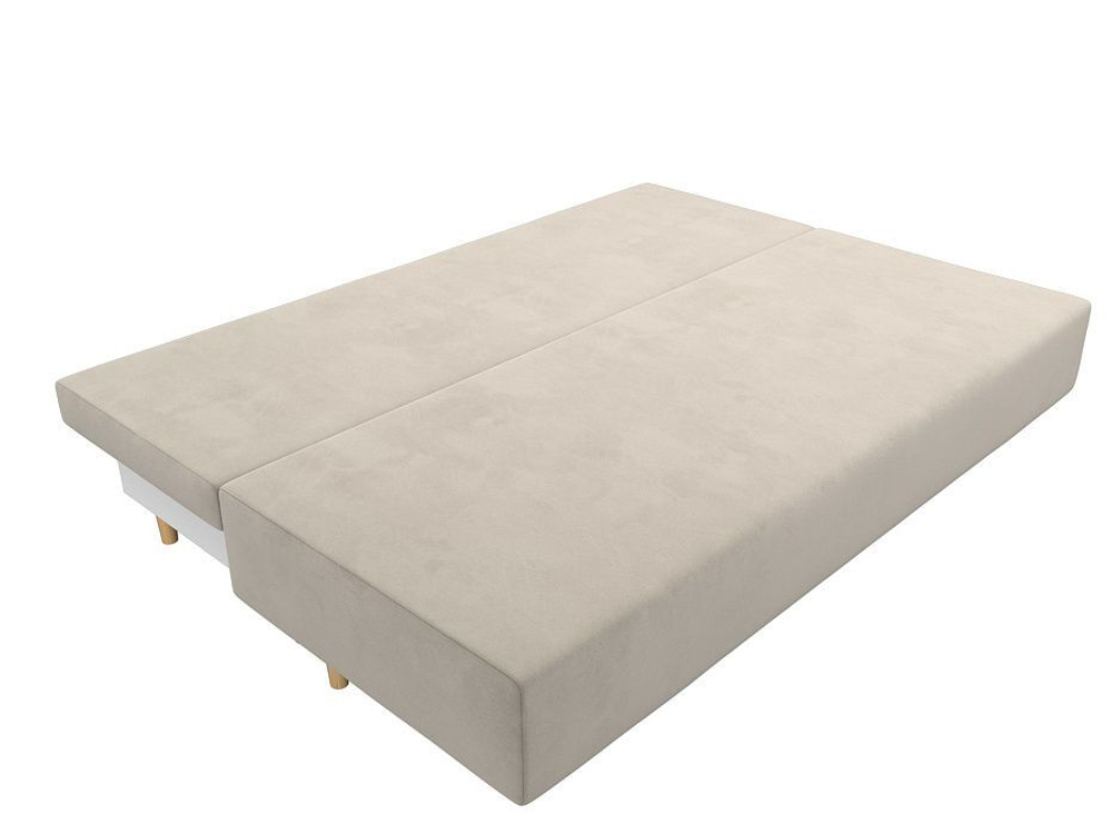 Диван прямой Лига-033 МИКРОВЕЛЬВЕТ Бежевый