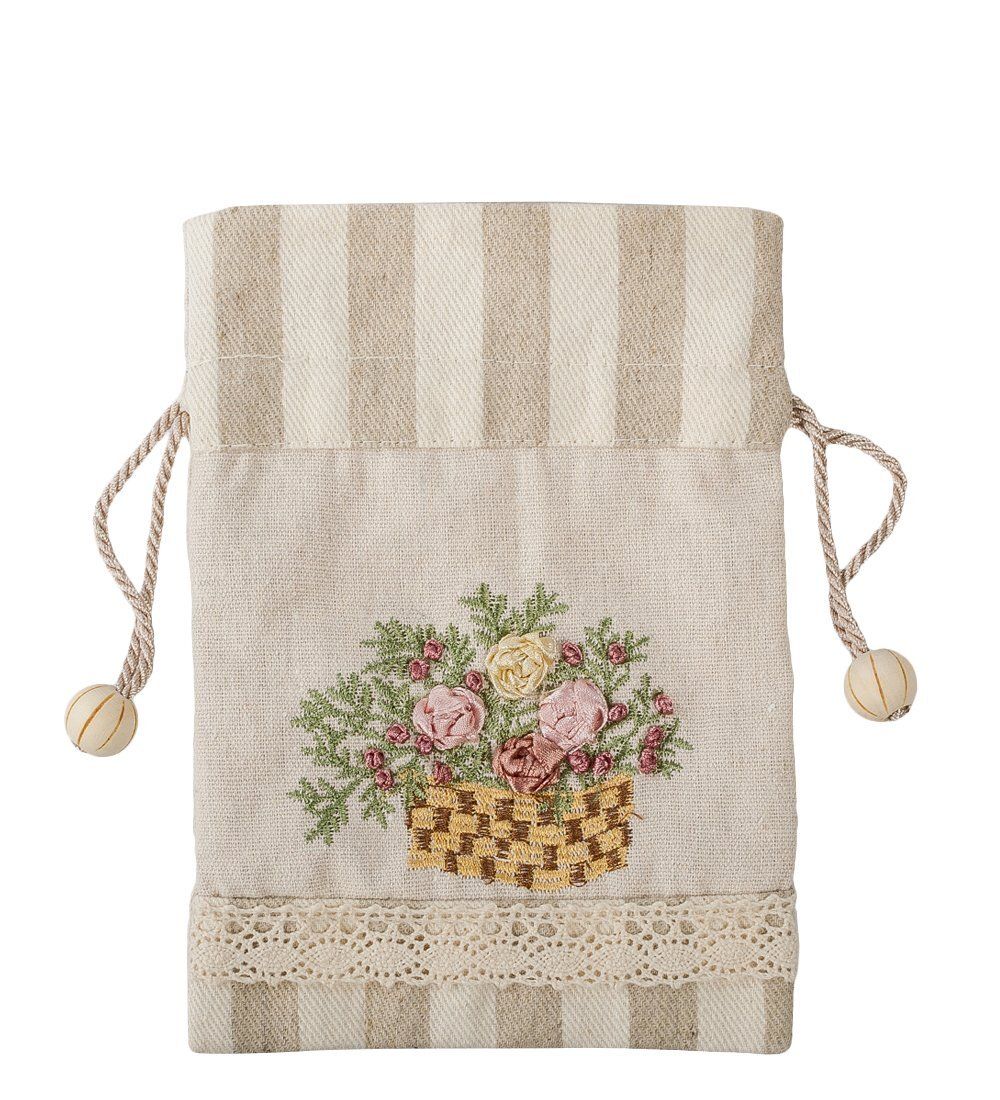 LK-22 Мешочек из льна «Садовые цветы»