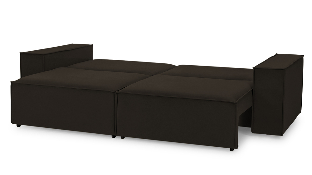 Диван Софт 2 Velutto 24 240*94*80 см, коричневый Велютто Еврокнижка Фиеста