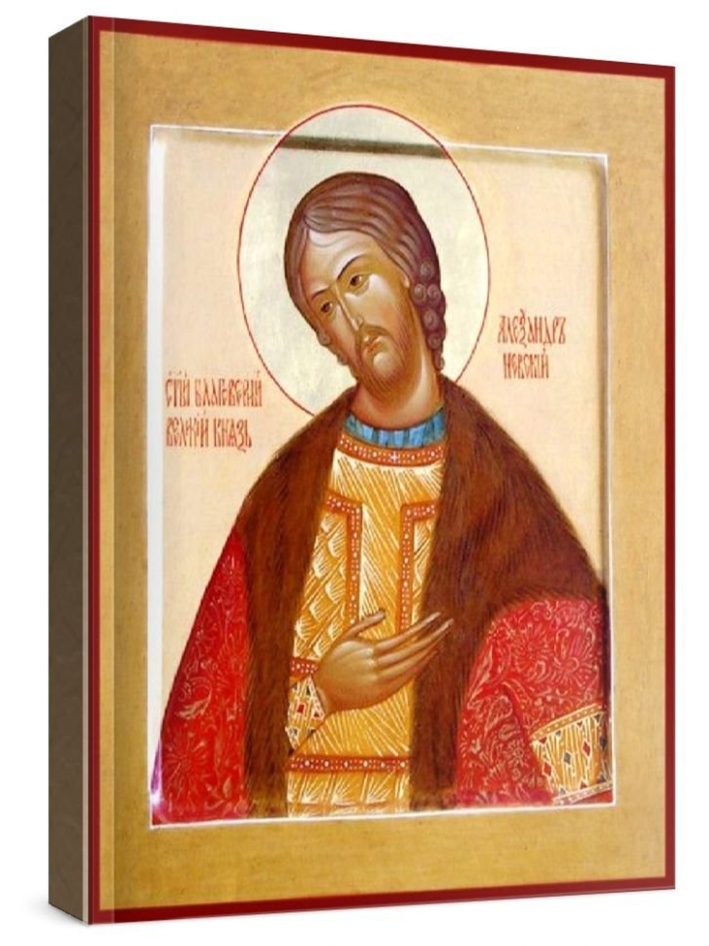 Александр Невский (рукописная икона)