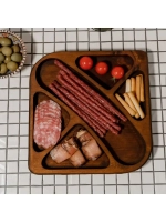 Деревянная менажница для подачи блюд из кедра