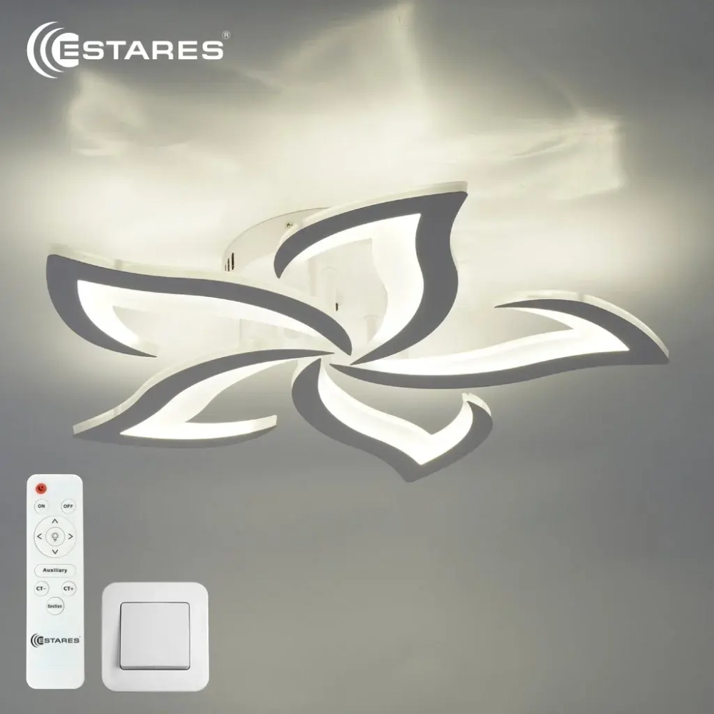 Управляемый светодиодный светильник ELLA 50W 5F-RC 600x95-WHITE/WHITE-220-IP20