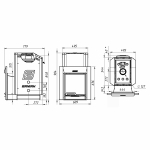Дровяная печь для бани ЕРМАК 30 ЛЮКС (Сталь)
