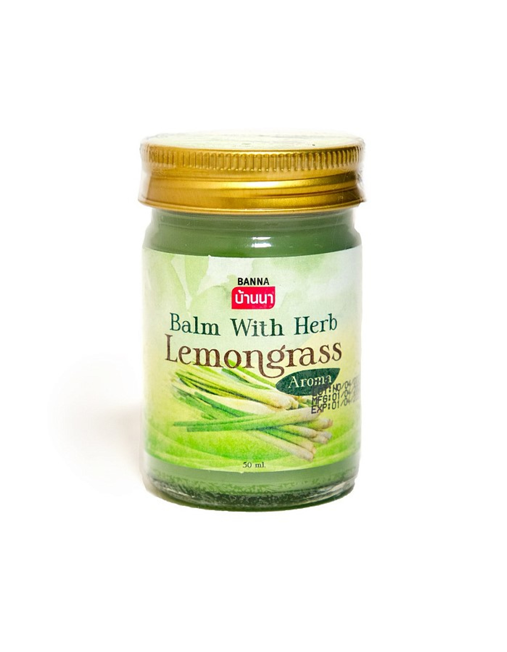 [BANNA] Ароматический травяной бальзам для тела ЛЕМОНГРАСС, 50гр