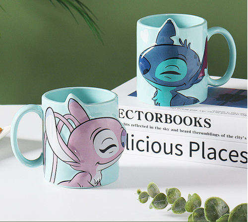 Парные кружки "Stitch and Angel", 300 мл