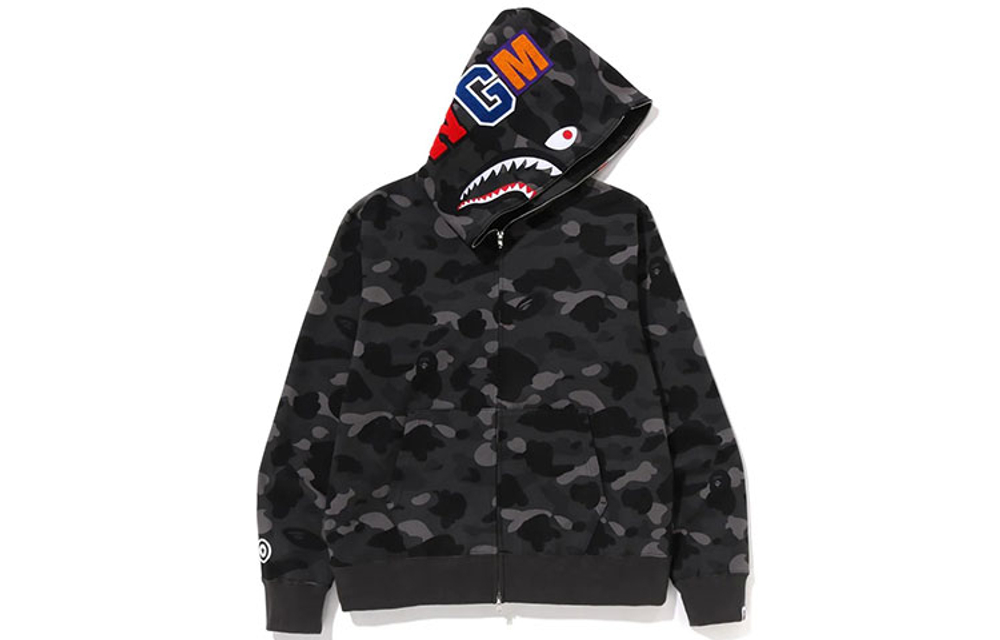 A Bathing Ape Color Camo Shark Full Zip Худи Ss23 черный