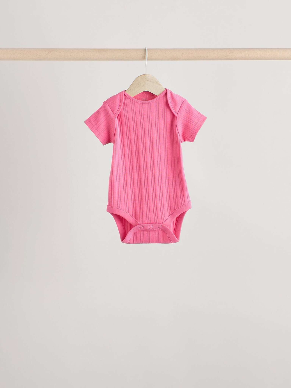 Боди с коротким рукавом для малышей Next E19-735, 5 шт., Розовый, Молочный