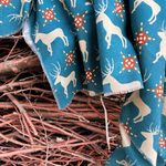 Шаль 120*120см, НОРДИК на синем