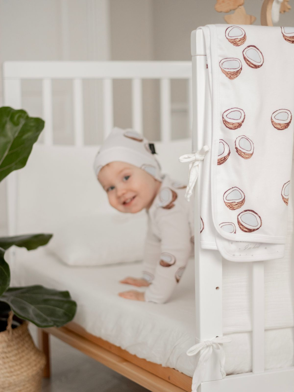 Двусторонний плед Mjölk Кокосы, уценка