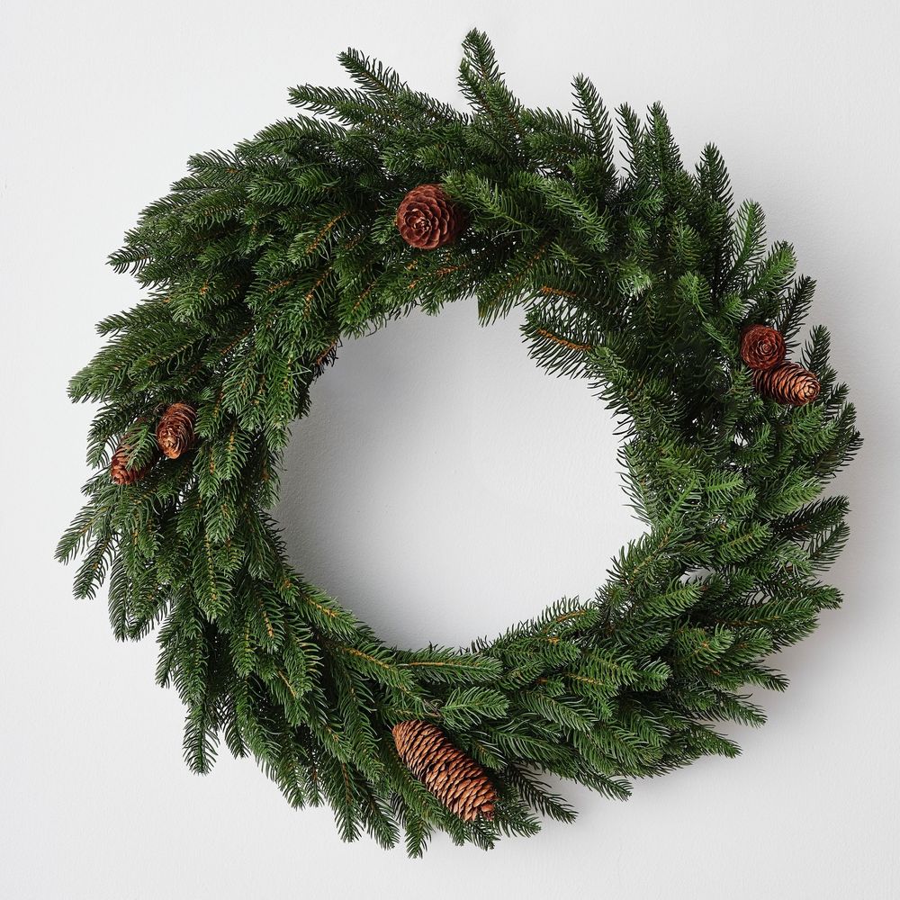 Рождественский венок с шишками «Cones» (Литая хвоя) 60 см